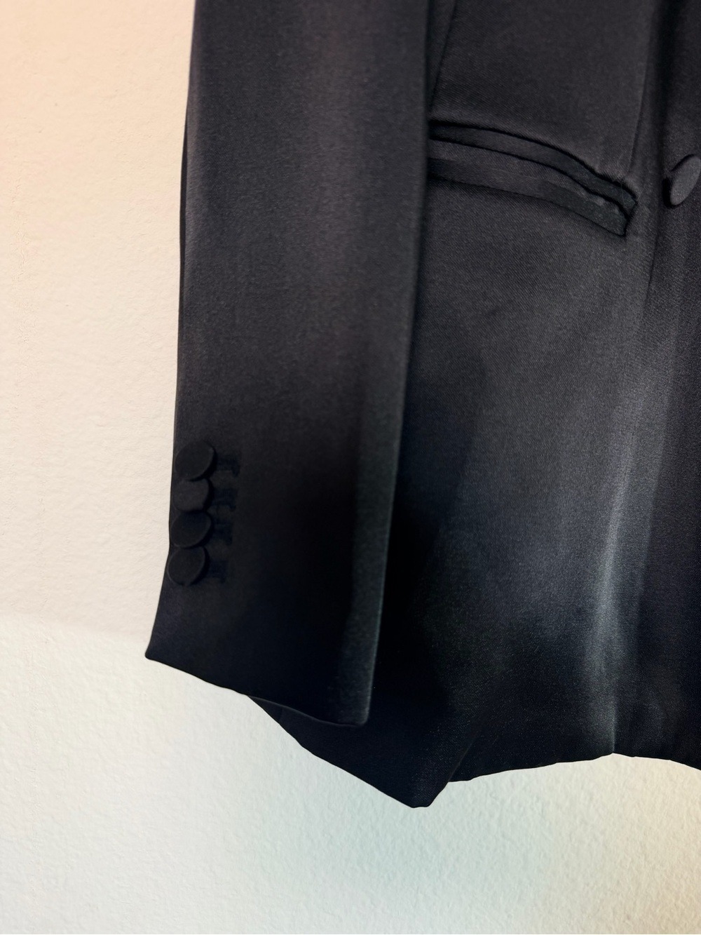 Banana Republic Satin Double Breasted Blazer Black Size 6 Style 564970 - Picture 10 of 12